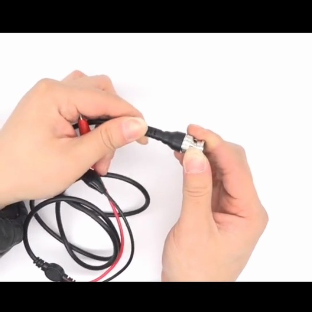 Image of Oumefar BNC Q9 to Connector Double Alligator Clip 500V 50 Ohm Oscilloscope Mini Test Probe Cable Pack of 2 Test Jumpers Electrical Cable Connector