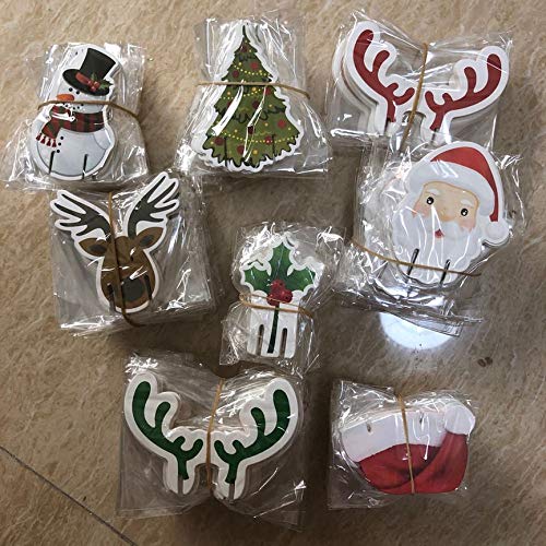 CNluca Decoração de Natal Cartão de Vidro de Vinho Tinto Cartão de Decoração Escrita à Mão DIY Wishe