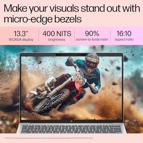 Image of HP OmniBook 7 Aero (Previously Pavilion Plus), AMD Ryzen AI 7 350, Next Gen AI Laptop, 50 Tops (16GB LPDDR5X,512GB SSD) WQXGA,13.3'' /33.8cm,Win11, M365 Basic(1yr),Office Home24, Silver,<1kg, bg1456AU