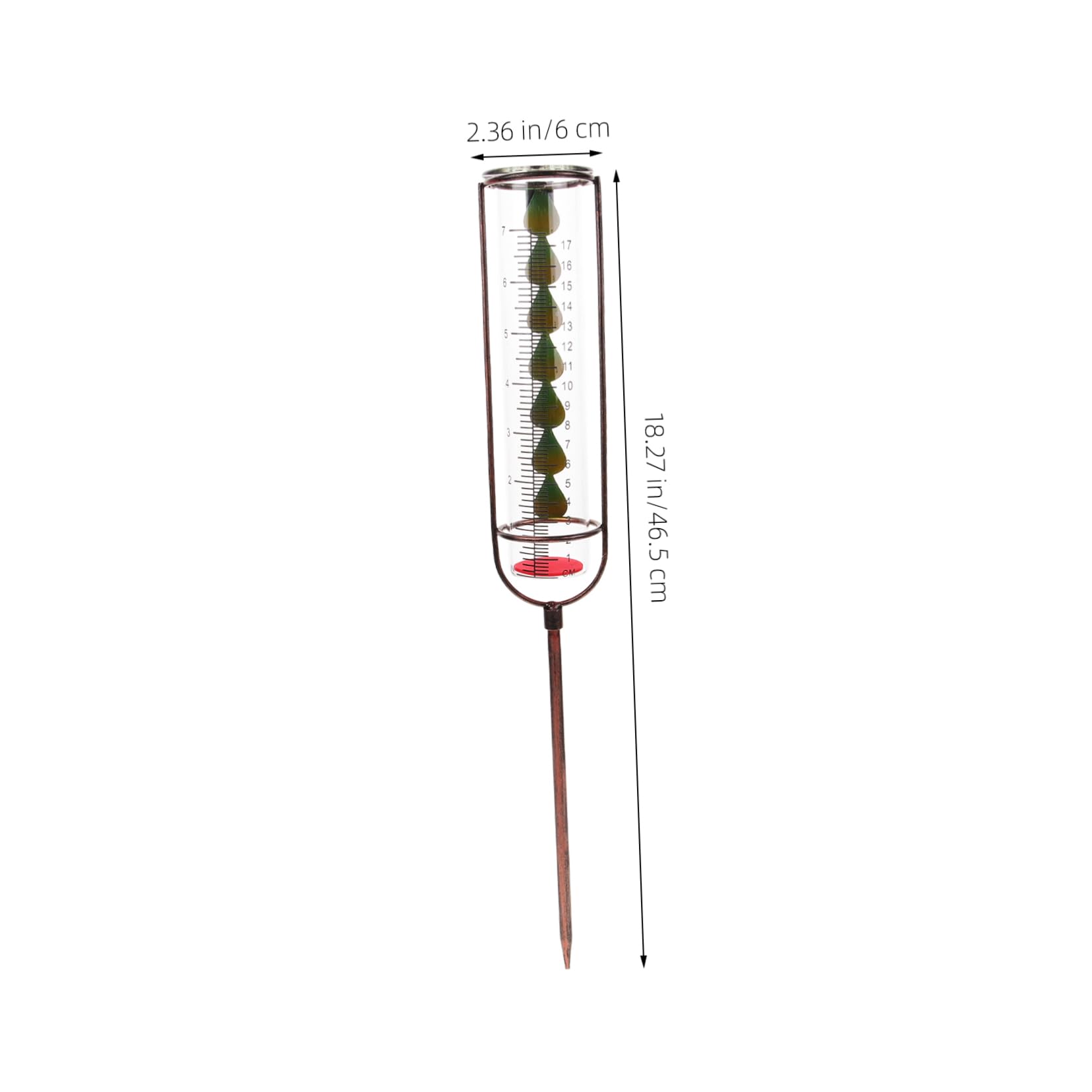 SOLUSTRE Outdoor Yard Rain Gauge Test Tube Replacement Tube for Rain Gauge Garden Rain Measuring Tool