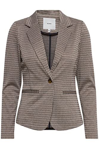 ICHI IHKATE Damen Blazer Kurzblazer Jacke mit Stretch und Reverskragen,...