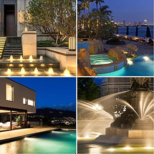 Solar Spot Lights Outdoor, LED Waterproof Pond Light Solar Spotlight Underwater Light Security Lighting Dark Sensing Auto On/Off Adjustable Lighting Angle, for Outdoor Lawn Fish Tank Pool (1 Pack)