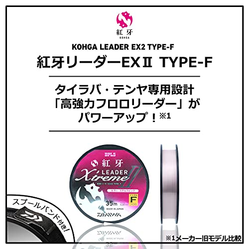 DAIWA Red Fang Leader EX2 Type F (Fluoro) Stealth Pink No. 2 - 35m miniatura 2