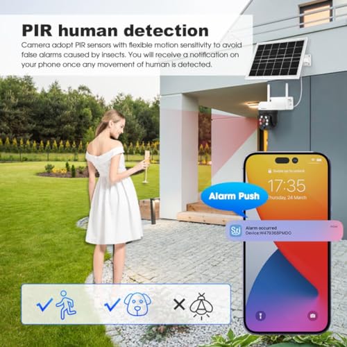 Image of Maizic Smarthome Ultracam WiFi Solar Security Camera 4MP 2K WiFi FHD HD Solar Outdoor IP66 Waterproof Coloured Day Night Vision Live View Two Way Audio 128 GB Supportable
