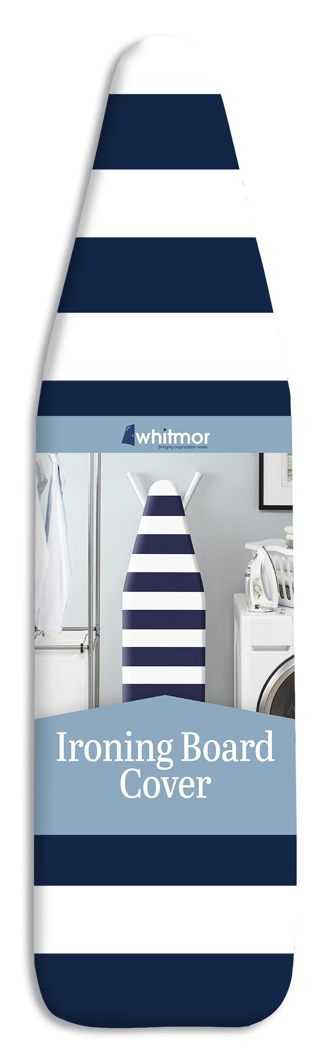 Whitmor 6880-100-STRNAVY Standard Scorch Resistant Navy Stripe Ironing Board Cover and Pad, 54" x 15"