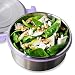 LunchBots Salad Bowl Lunch Container - 4-Cup - Leak Proof Lid - Stainless Steel Inside - Not Insulated - BPA Free, Dishwasher Safe - Lavender - 4 cup