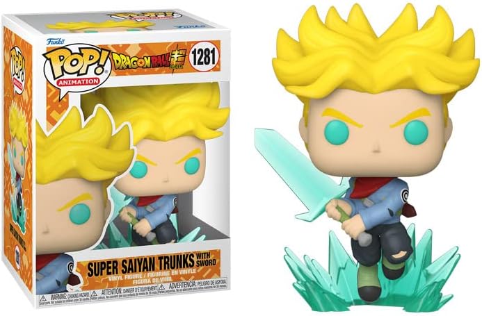 POP Dragon Ball Super - Super Saiyan Trunks with Sword Funko Vinyl Figure (Bundled with Compatible Box Protector Case), Multicolor, 3.75 inches - Image 2