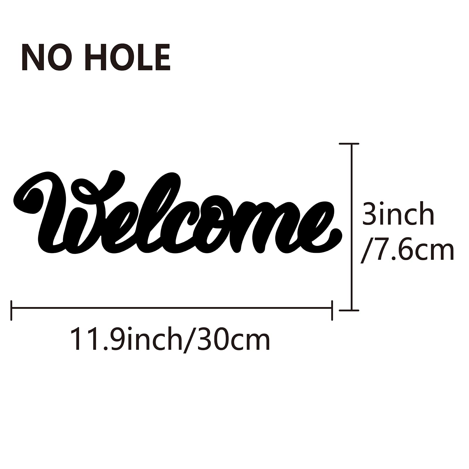 CREATCABIN Welkom teken Welkom Hout Uitsnede Zwart Houten Muur Decor Letters Laser Cut Art Onvoltooide Rustieke Decoratieve DIY voor Voordeur Thuis Galerij Veranda Koffie Bar Krans Gift 11,9 x 3 Inch