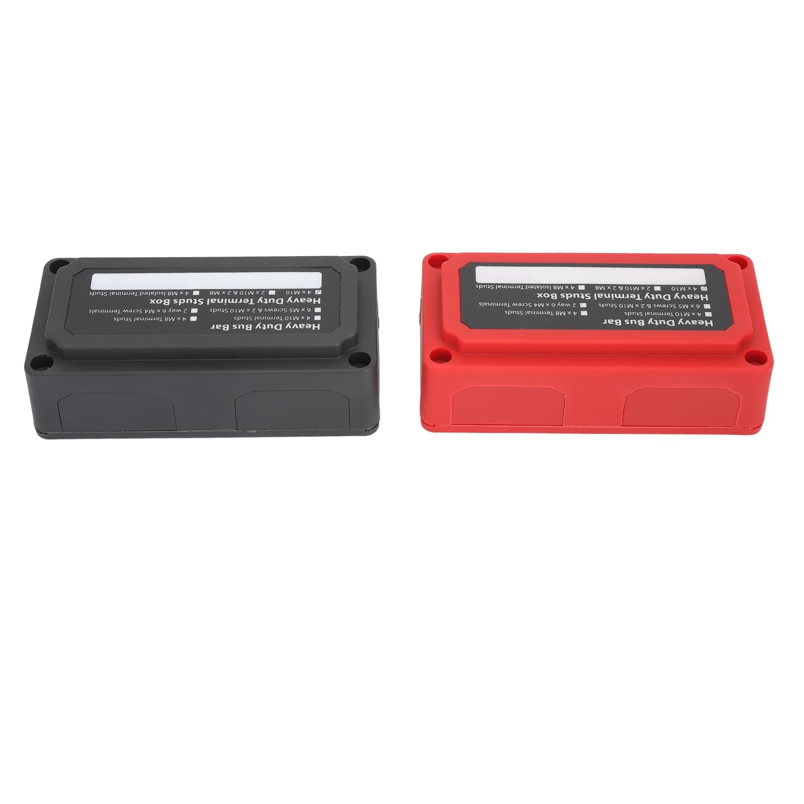 Paire de Borniers de Barre Omnibus 200 A avec 4 Goujons M10 pour Applications Automobiles, Marines et Solaires, DC12 à 48 V