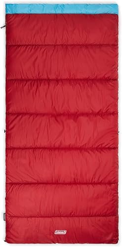 Coleman Flatlands 30F35F40F45F50F Sleeping Bag with Big & Tall & Double Bag Options, Made from 100% Recycled Material, Cool Weather Sleeping Bag