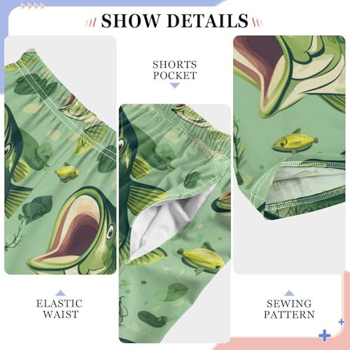 Pajama Bottoms, Pajamas Pant Tuna Fishes Lounge Wear Casual Green Sleep Long Pants Soft Pjs Sleepwear4