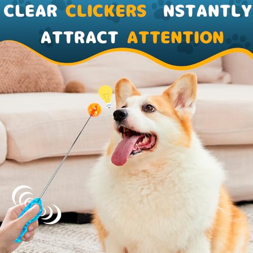 DuDuDog Dog Training Clicker for Training with Retractable Target Stick and Bright Ball, Clear Plastic Handle, Adjustable Length Trainer for Dogs, Puppies, Cats and Pets - Image 6