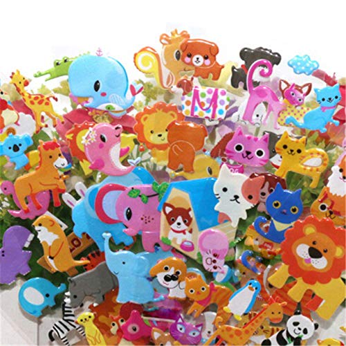 30 Sheets Puffy Stickers for Kids Children 3D Stickers for Party Bag Fillers Rewarding Gifts Scrapbooking (Random Styles)