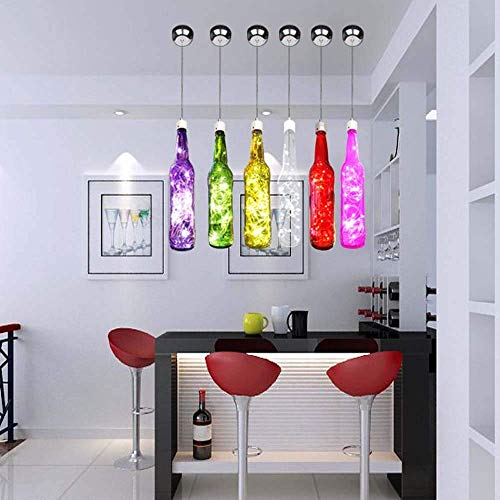 Bouteille de vin durable lustre à tête unique LED suspension verre créative - 4