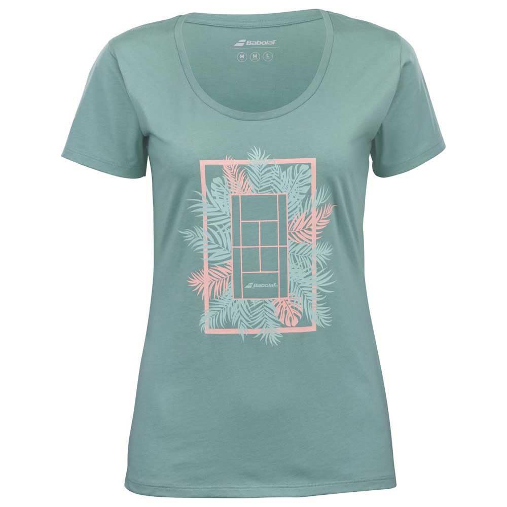 Babolat Women's Green Exercise Message Short Sleeve T-Shirt M