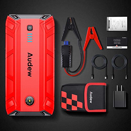 Audew Jump Starter, 1500A Peak 18000mAh Portable Jump Starter (Up to 8L Gas or 6.0L Diesel Engine), 12V Auto Battery Booster with Quick Charge, Built-in LED Light - Thumbnail 3