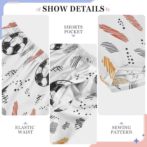 Pajama Bottoms, Soccer and Basketball Pattern Sleeping Pant Lounge Wear Pajamas Long Pants Sleepwear Pjs4