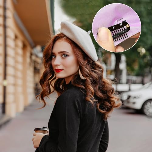 Eowppue Versatile Chunni Clip - 12-Pack Hair Grips with Attached Pins: Perfect for Wig Stability, Anchoring Headscarves, Hats, Bands, and Veils Eowppue Versatile Chunni Clip - 12-Pack Hair Grips with Attached Pins: Perfect for Wig Stability, Anchoring Headscarves, Hats, Bands, and Veils