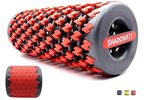Adjustable Shadowfit Foam Roller Equipment for Sore Muscle, Tissues ∣ Massage Rollers for Maximum Tension Relief ∣ High Density Foam for Deep Tissue Pain Relief, Thigh, Arms (Red)