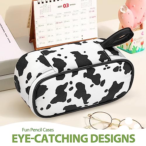 Image of Jcocylse Large Capacity Pencil Case Portable Pencil Pouch Bag School Supplies for College Students Girls Boys Adults (Cow)