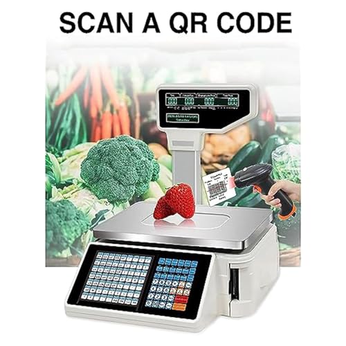 Báscula comercial digital con impresora 30kg capacidad miniatura 2
