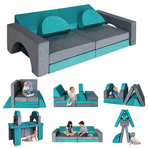 RELIANCER Modular Kids Play Set - 8PCS Foam Couches for...
