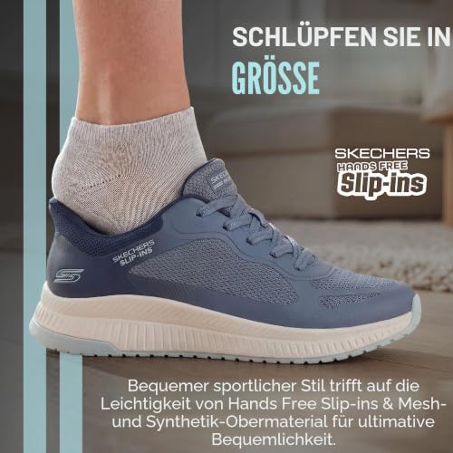 Skechers Damen Bobs Squad 4 Staple Look Slip-InTurnschuhe, Blue-Multi Mesh, 37.5 EU – Ansicht 5