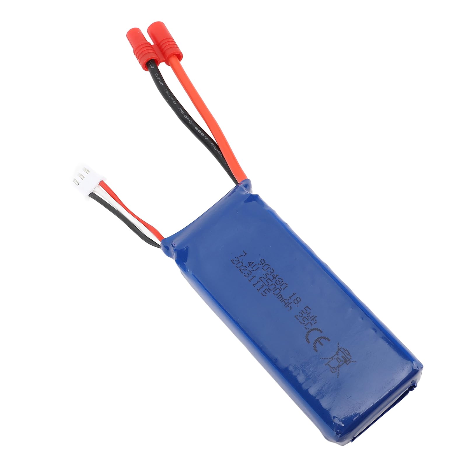 Alomejor Batterie Lipo, Décharge élevée Longue Vie Prévention surcharges 2500mAh 7.4V Batterie Drone for Pilotes Drones RC Professionnels Loisirs extérieurs