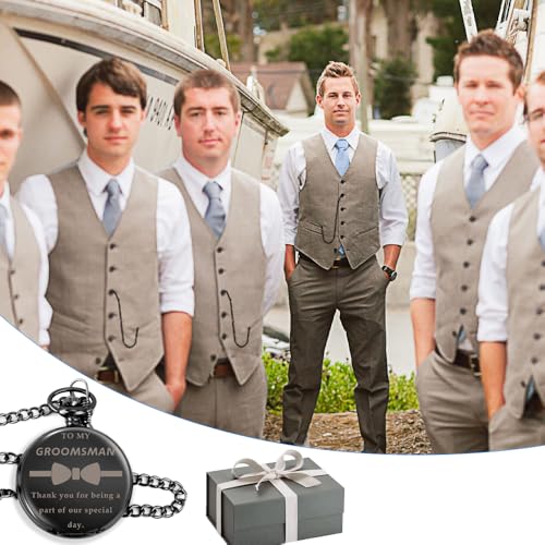 Image of Groomsmen Gifts,Groomsmen Proposal Gift,Pocket Watch for Groomsmen,Groom Gifts,Best Man Gifts from Groom,Groomsman Proposal Gifts,Groom Gifts from Bride,Groomsman Gifts for Wedding,Husband Gifts