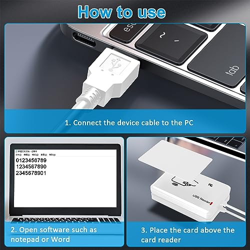 Image of RFID Reader,Ajfwm RFID Scanner Reader Long Range 125KHz /13.56Mhz Dual Frequency Read 1326 Family Proximity Cards & EM4100 ID IC NFC Card Access Control System Home Again