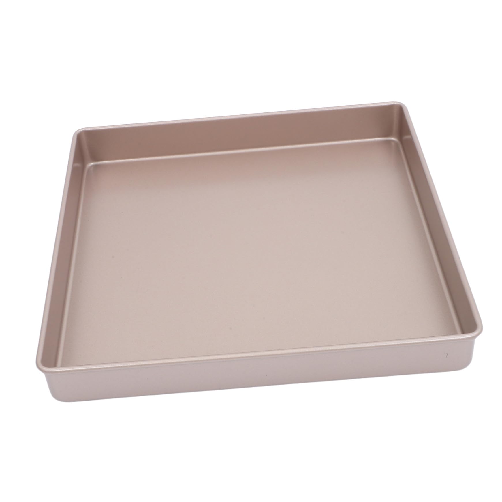 STOBAZA Moule Carré à Gâteau Doré Acier Antiadhésif pour Pâtisseries Desserts Fêtes et Réunions Familiales