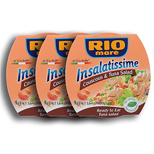 Image of Rio Mare Insalatissima Couscous & Tuna Salad Can (Pack Of 3), 16.8 Ounce Total