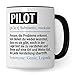Tasse Pilot lustig, Pilot Geschenk Beruf, Spruch Kaffeebecher Piloten Geschenkidee, Beruf Flugzeugpilot Kaffee-Tasse Teetasse Becher
