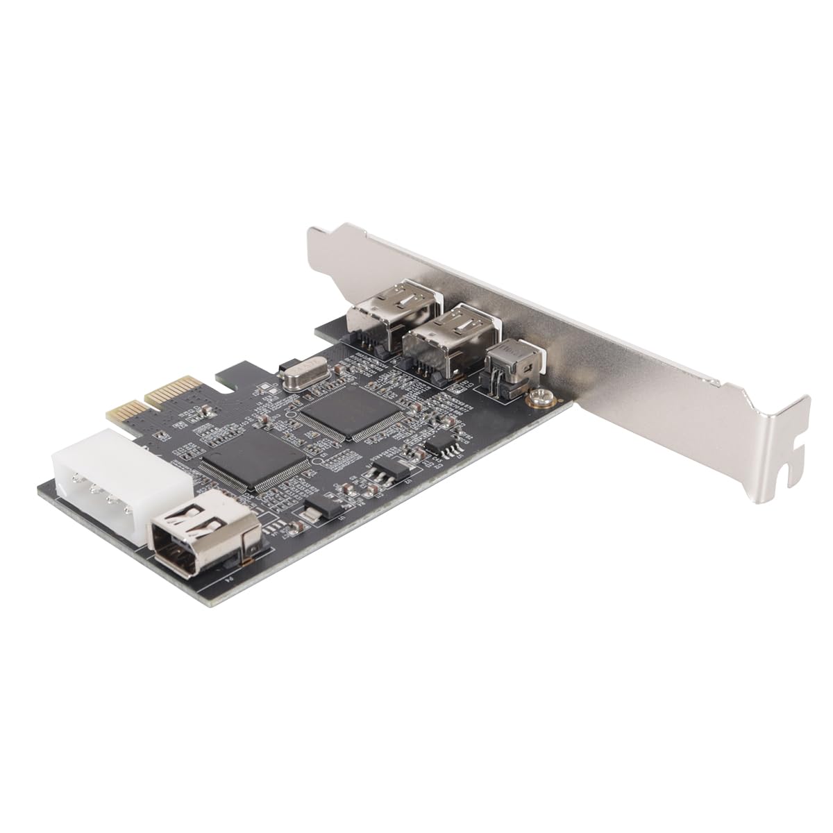 Alide Carte PCI Express FireWire, Carte D'image PCIE 5 Ports, Cartes Contrôleur IEEE 1394a Avec Câble FireWire 6 Broches-4 Broches Et Support Discret