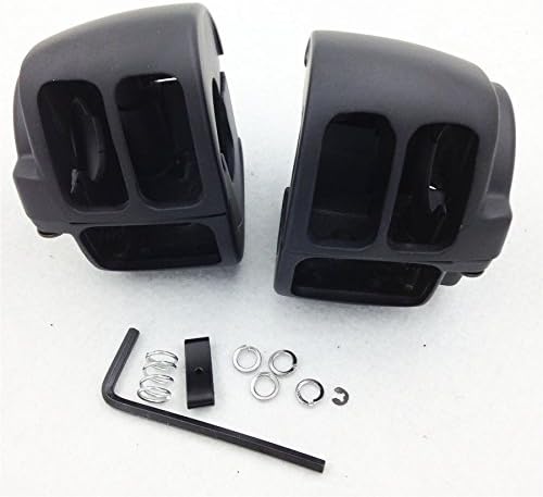 HTTMT MT265-001-BK Black Switch Housing Cover Compatible with 1996-2012 Harley Sportster 1996-2012 Harley Dyna 1996-2010 Harley Softail 2002-2012 Harley V-Rod