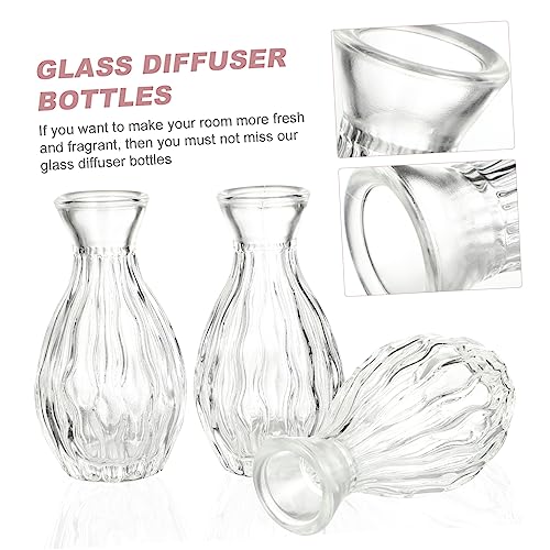 3 frascos difusores de aromas en vidrio transparentes miniatura 6