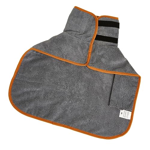 BESPORTBLE ペットの猫と犬のバスローブ 子犬 おしっこ 犬用タオル 犬の冷却マット ソープディスペンサー 耐摩耗性ペット服 犬のための快適なローブ ペットバスバスローブ ポリエステル Grey