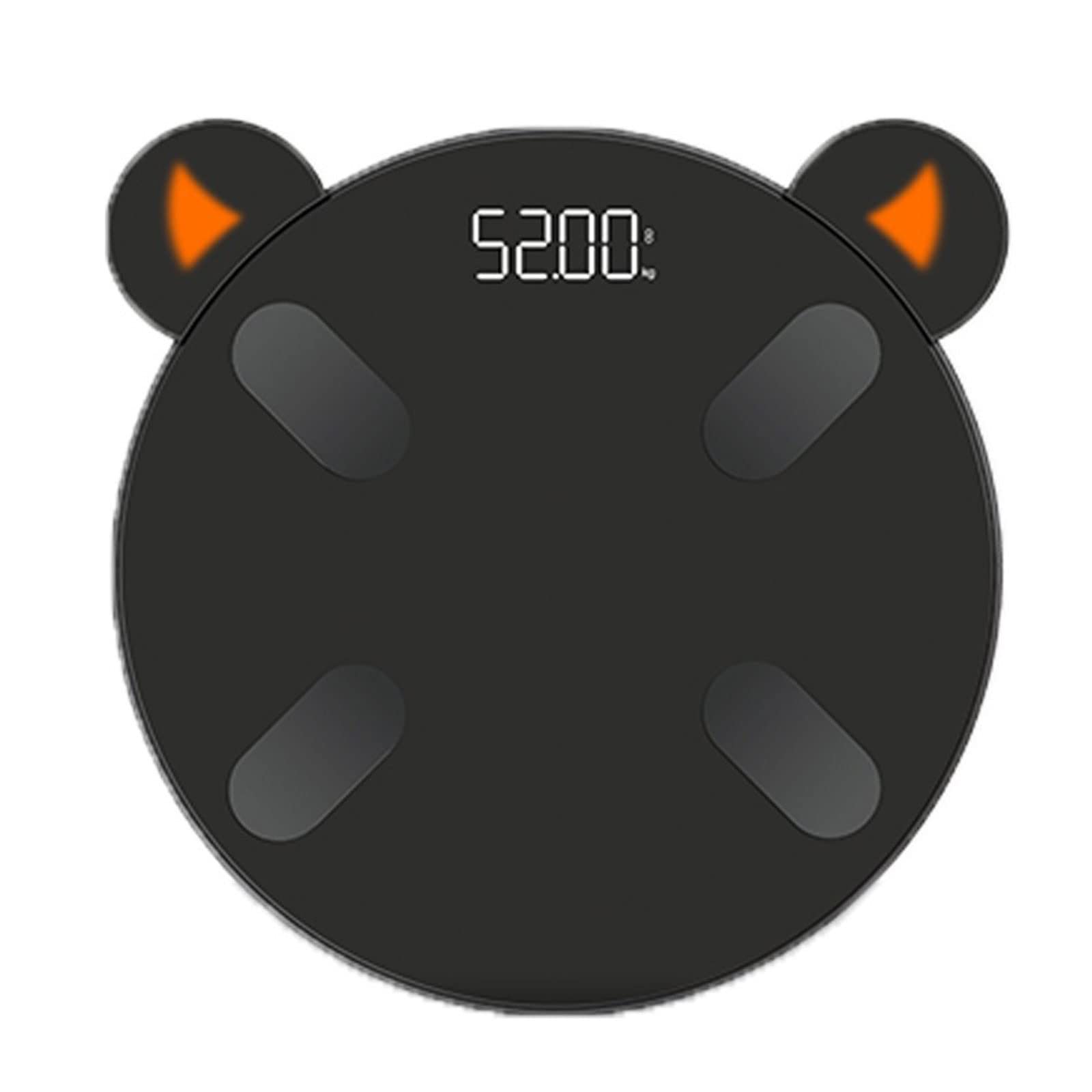 Electronic Balance Digital Bathroom Scales Body Weight Smart Black Ear Light LED Fat Measuring Scale