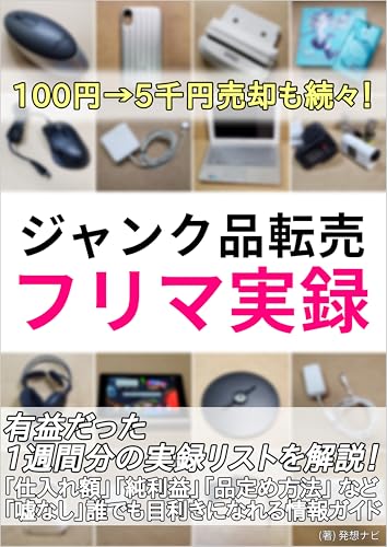 Log of Junk item resell at Flea market app: Items with a purchase price of 100 yen are selling for...