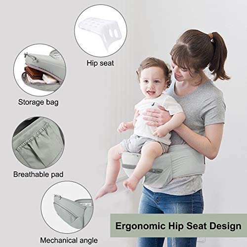 Halovie Babydraagtas, ergonomisch, met heupzitje, hoofdkussen, babydrager, pasgeboren, fysiologisch, multifunctioneel… - Image 5