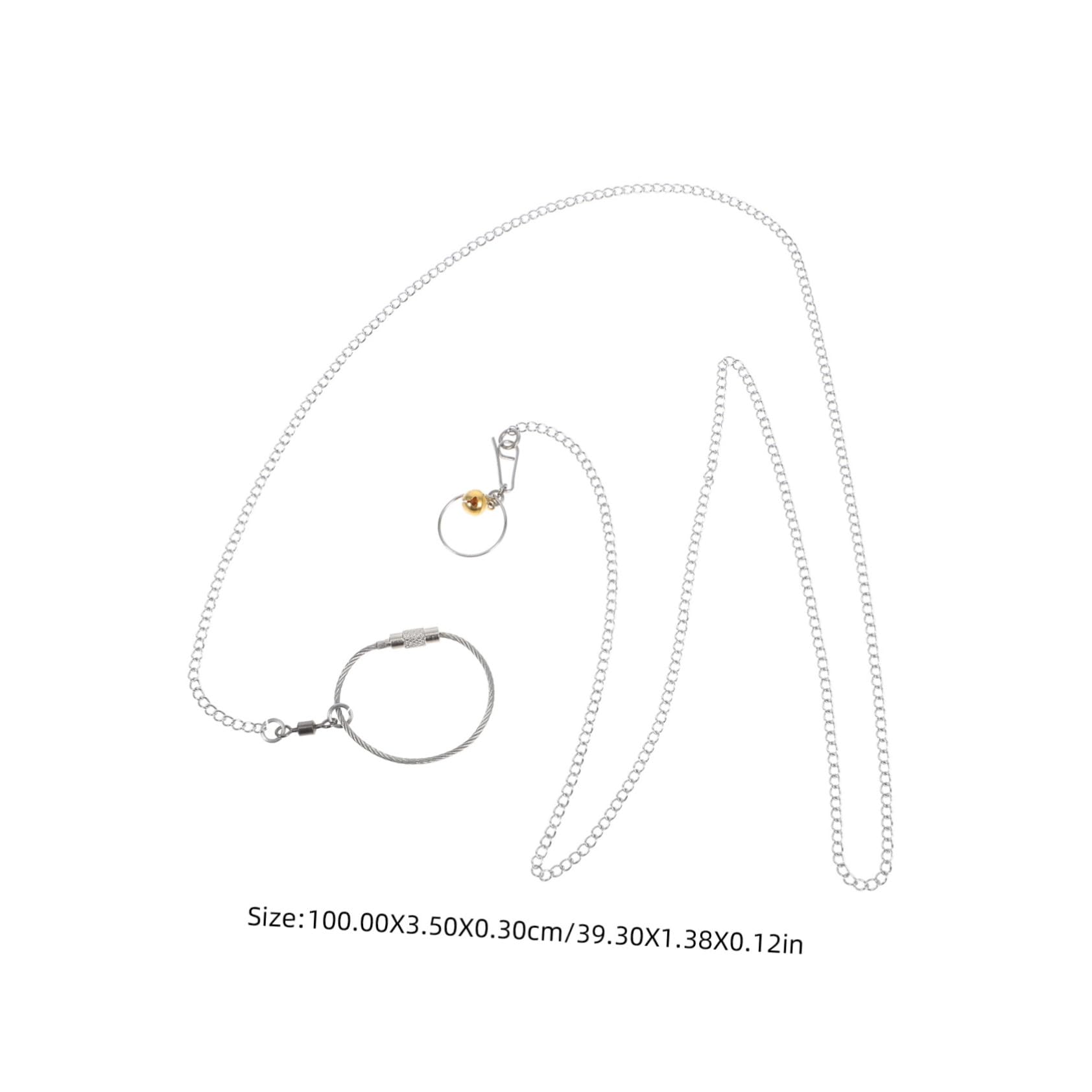 BCOATH Foot Ring Bird Collar Parrot Leash 1m Steel Chain Safe for Outdoor Flying Training