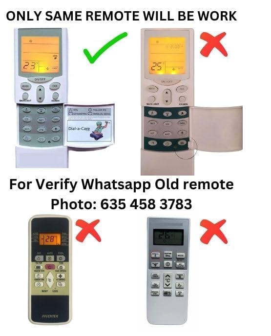 Image of 7-SAT Compatible with Hitachi AC Remote 1.5 ton Split ac Suitable for Split & Window Model-68 with Backlight & Stand (Come with 2 AAA Batteries)