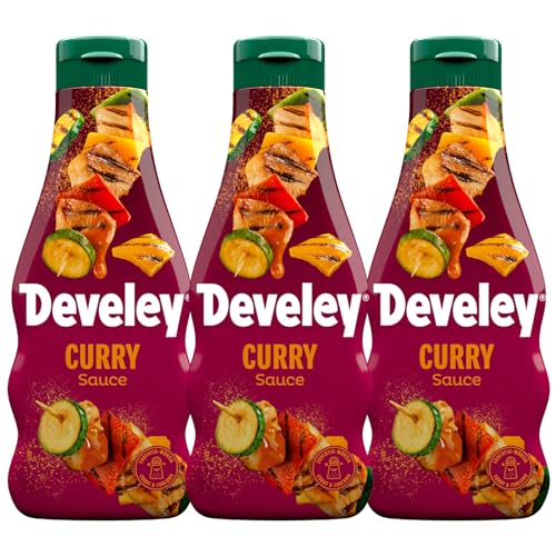 DEVELEY 3er Saucen Bundle, 3 * 250ml, Curry Sauce, Squeeze-Flasche, Curry Dip