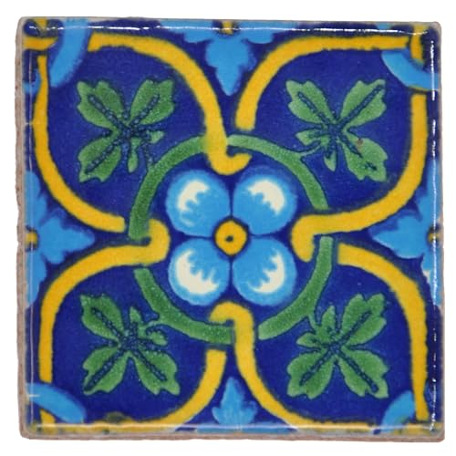 Tumia LAC Azulejos Mexicanos Artesanales de Talavera de 5cm - Azulejo Individual