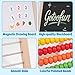 Gotoofun Wooden Abacus for Kids Math - Double-Sided Blackboard Whiteboard for Toddlers with 308 Magnetic Number & Fruit Cards, 100 Counting Sticks Montessori Educational Toys Homeschool Essentials