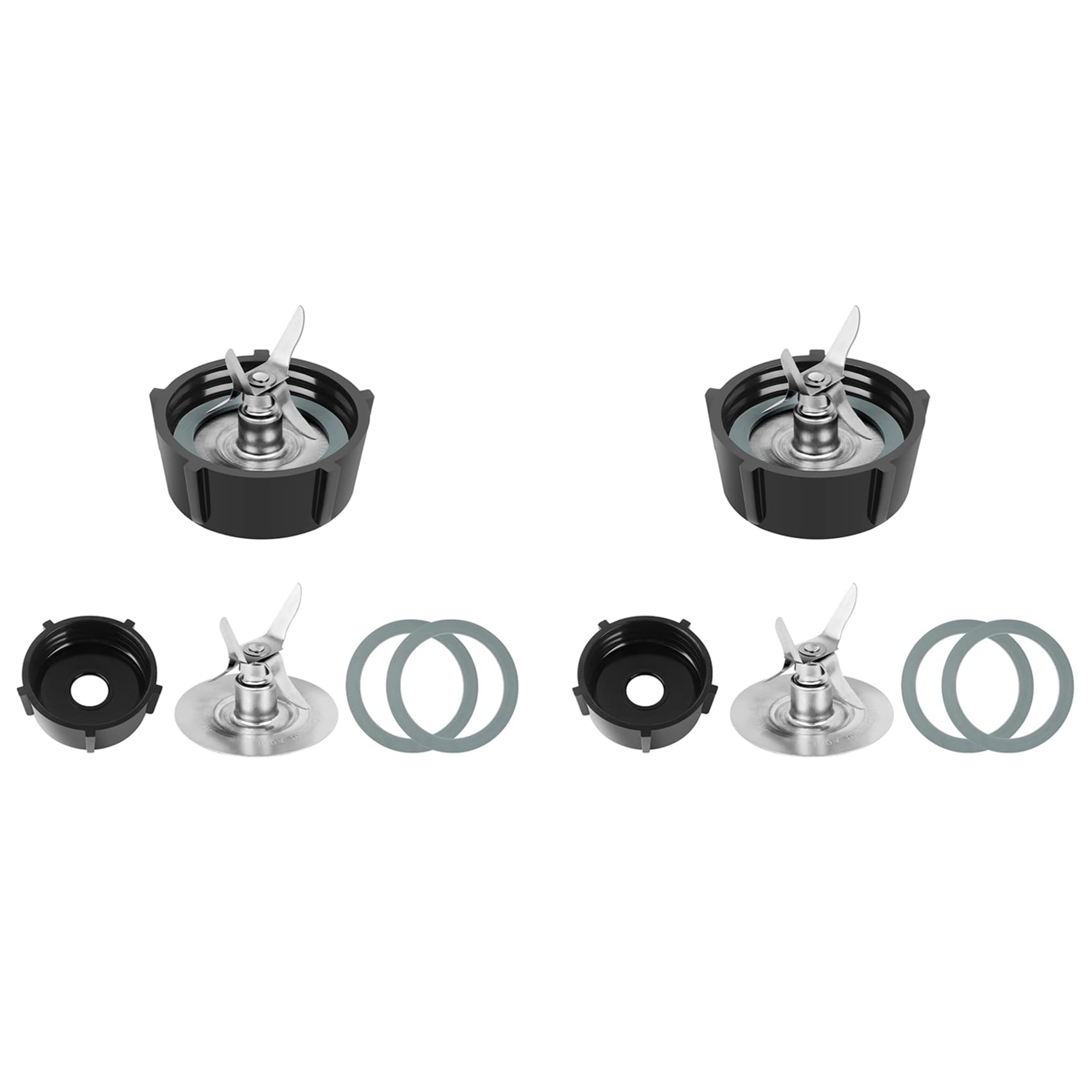 Hndhbfgrt for Osterizer Blender Blades with Blender Jar Bottom & 4 Point Fusion Blade 4961 & 4 Pcs O Ring Rubber Seal Gasket