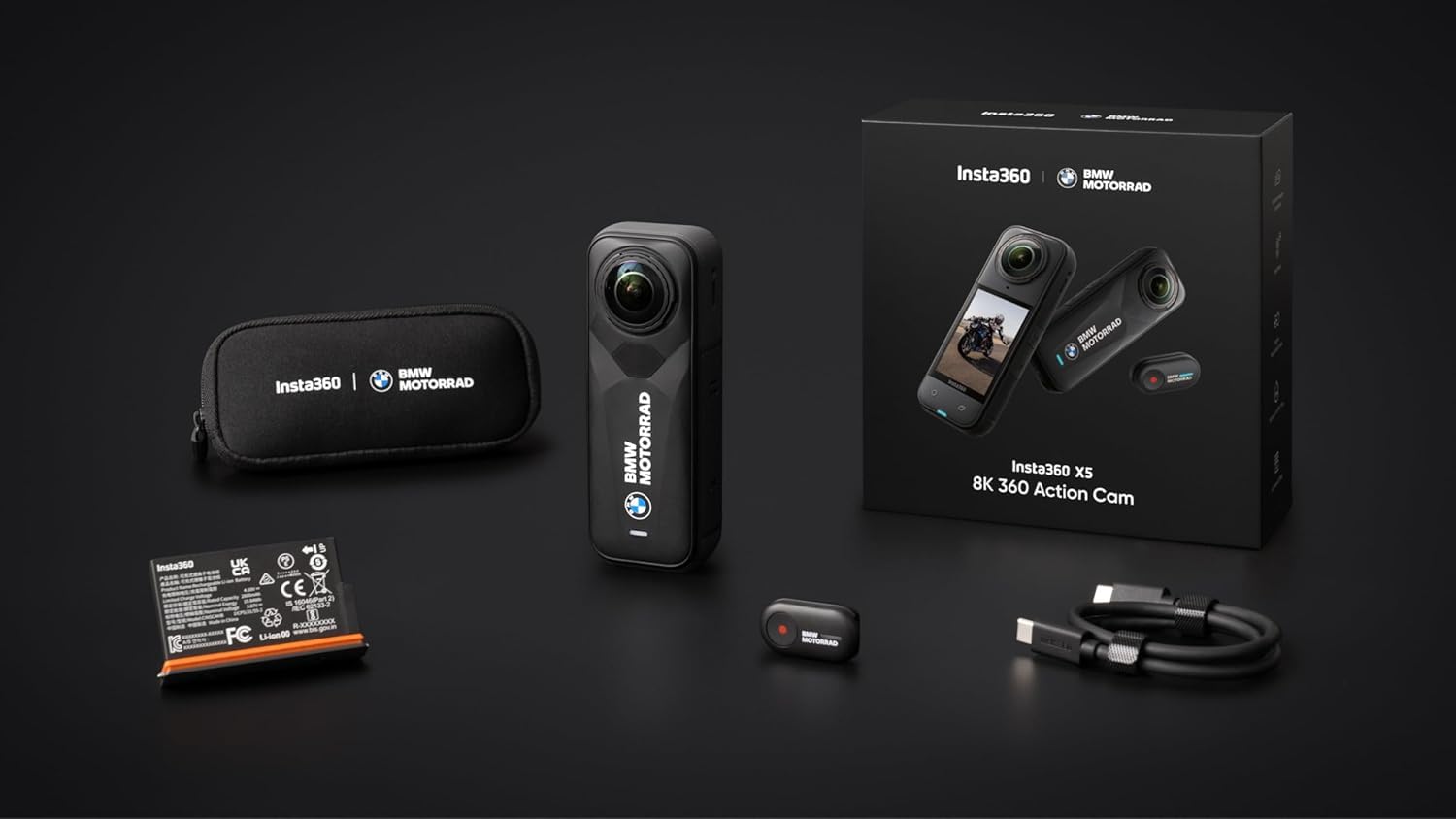 Insta360 X5 BMW Motorrad Limited Edition 8K Action Camera Bundle - Dettaglio