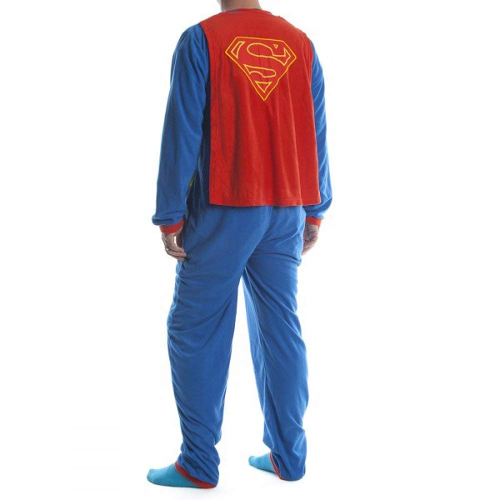 Disfraz de Superman DC Comics para adultos, pijama para cosplay