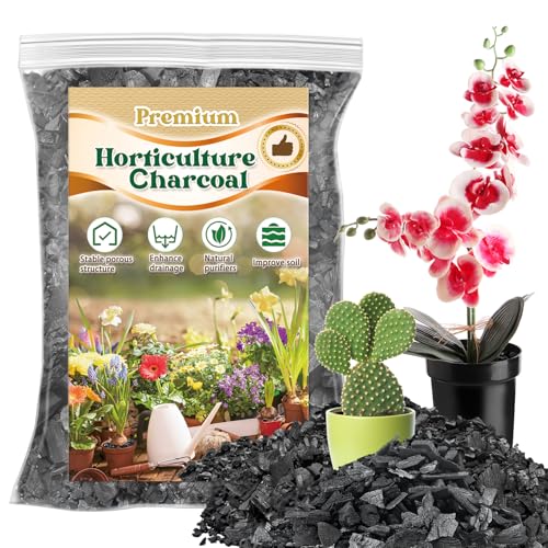 Horticultural Charcoal for Plants,Enhance Drainage and Improve Soil,Premium Activated Charcoal for Plants Indoor & Outdoor,Suitable Succulents,Orchids,Cacti,Gardening-1 QT