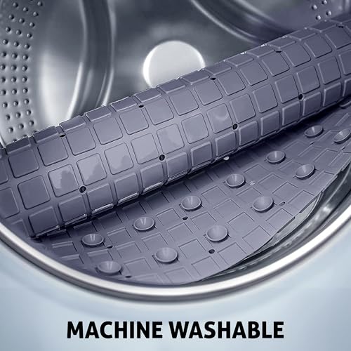 Image of Storite Non Slip Bathtub & Shower Mat Extra Long Bathroom Mats for Tub Nonslip Anti Slip Bathmats with Suction Cups, Drain Holes, Foot Massage Scrubber for Kids & Adults (1, 78 x 46 cm (Rectangular))